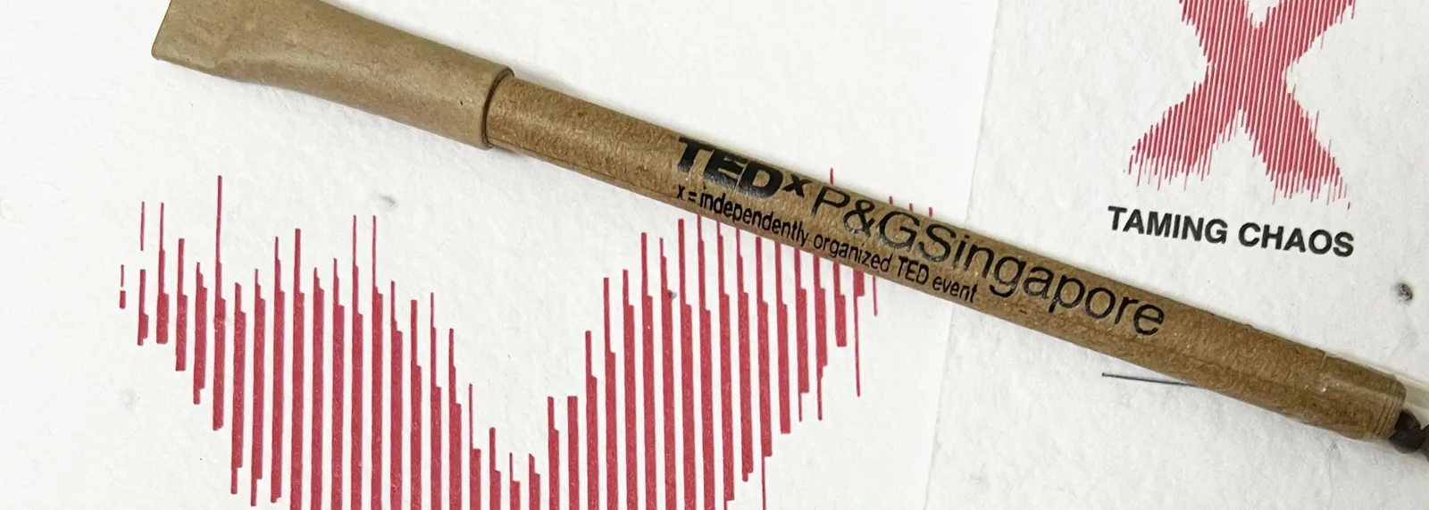 Custom printed BĪJ pencils for TEDx Singapore